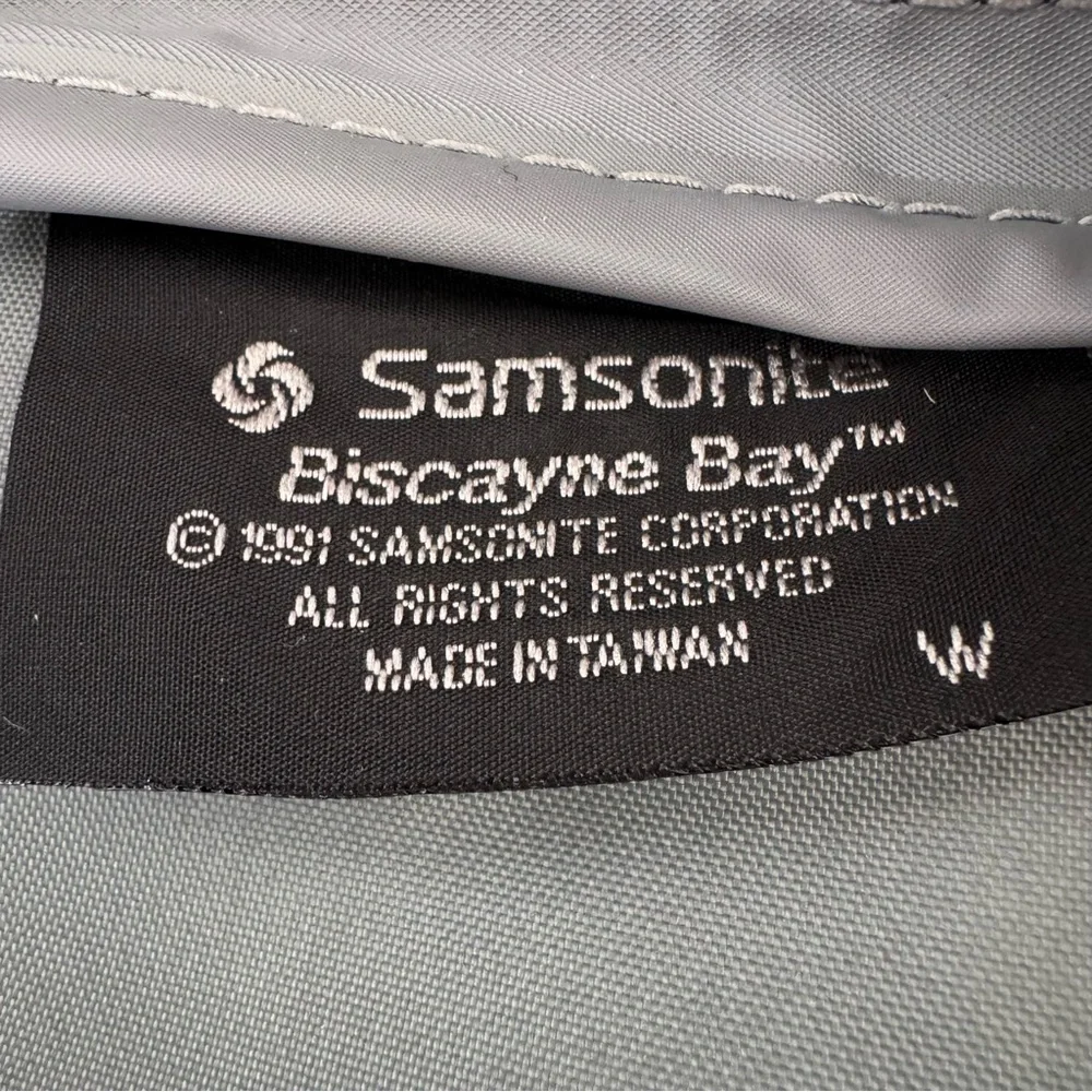 Samsonite Laptop Briefcase Travel Tech Bag Office Work Blue Nylon OS